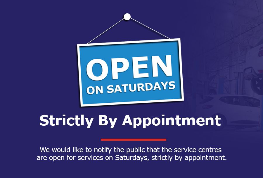 Open on Saturdays ( Strictly by Appointment )