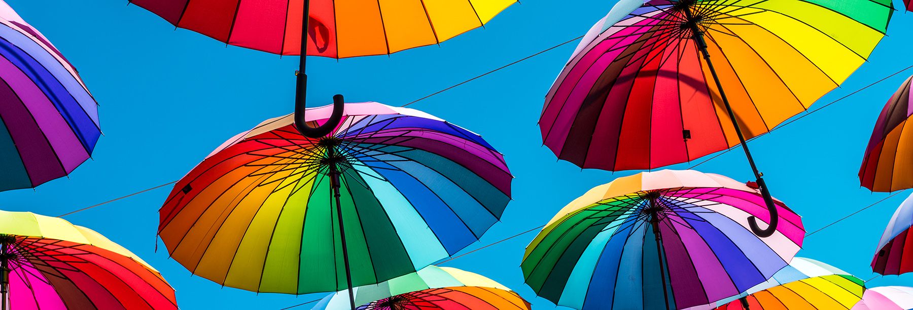 Colourful umbrellas